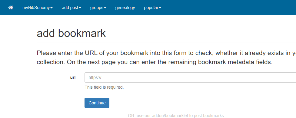 BibSonomy-网站书签提交
